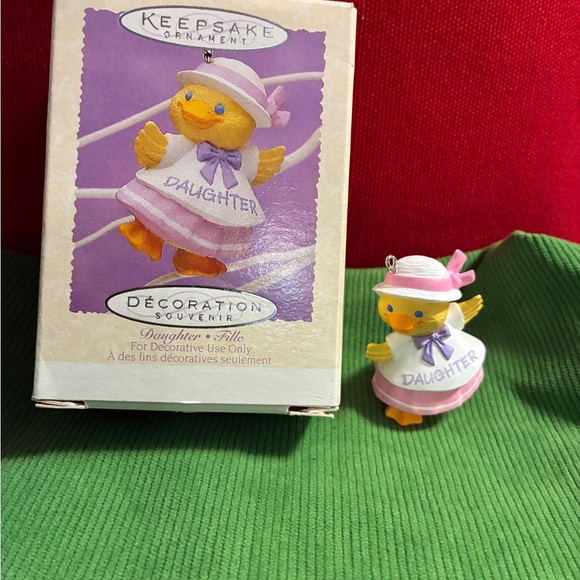Hallmark Other - Hallmark Keepsake Ornament Daughter Duck 1995 pink purple
